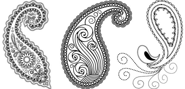 Восточный огурец орнамент