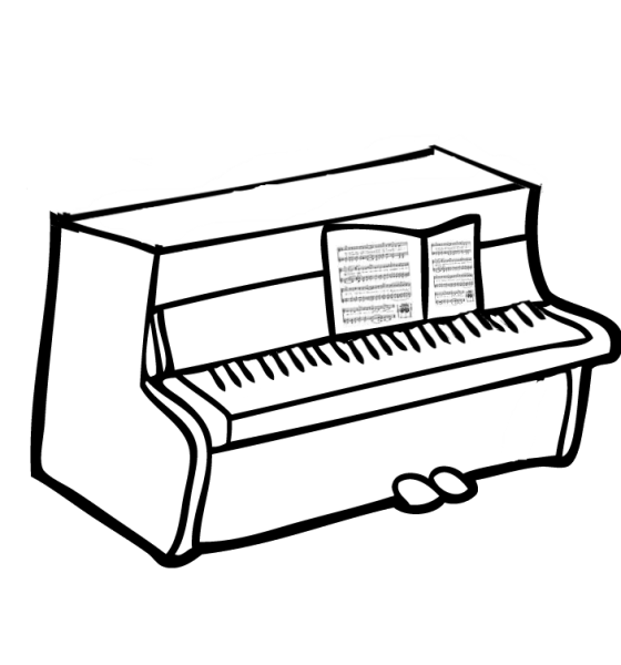 Фортепиано раскраска