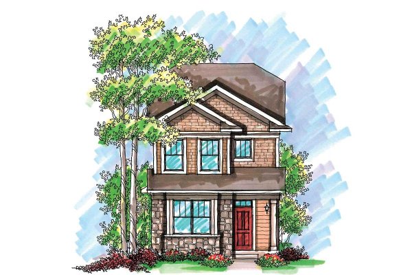 Двухэтажный дом рисунок