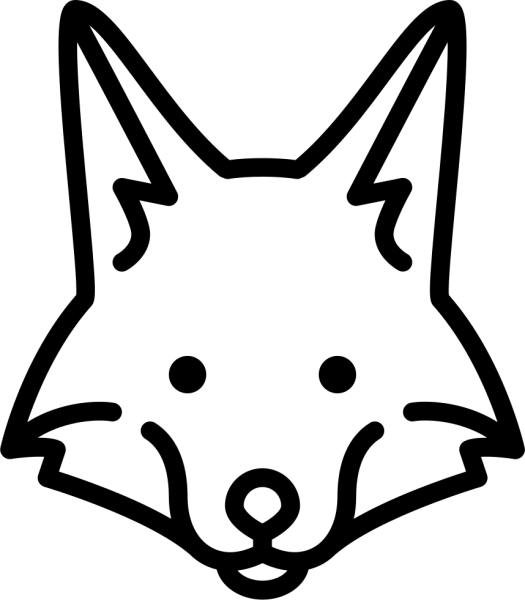 Силуэт морды лисы