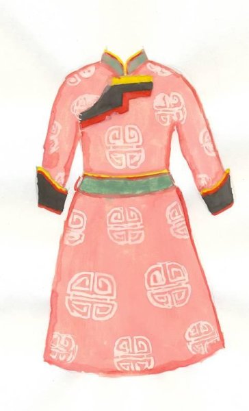 Бурятский костюм женский дэгэл