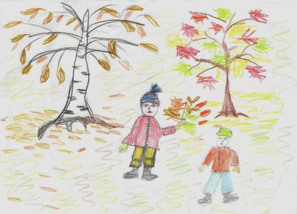 Рисунок на тему прогулка