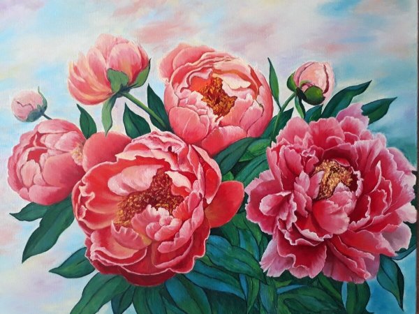 Картина пионы