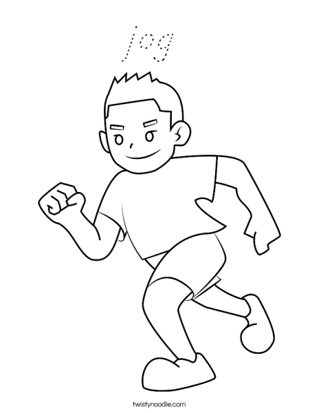 Бег раскраска