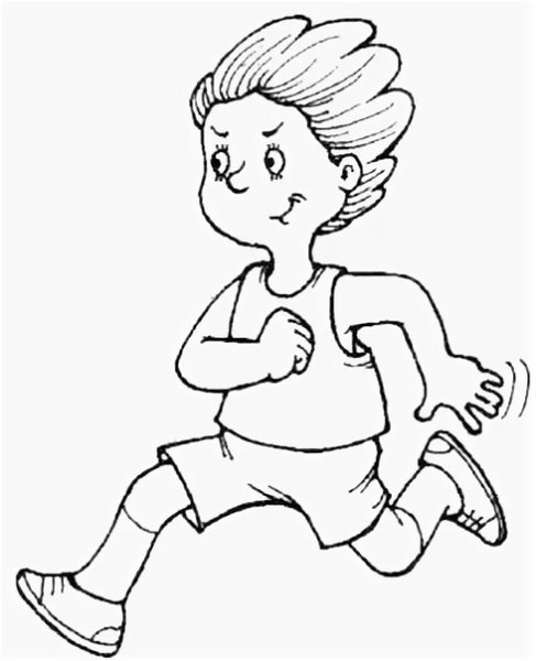 Бег раскраска