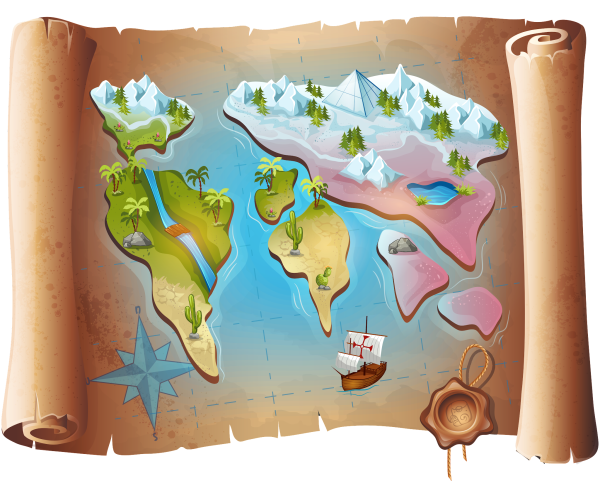 Географическая карта мультяшная