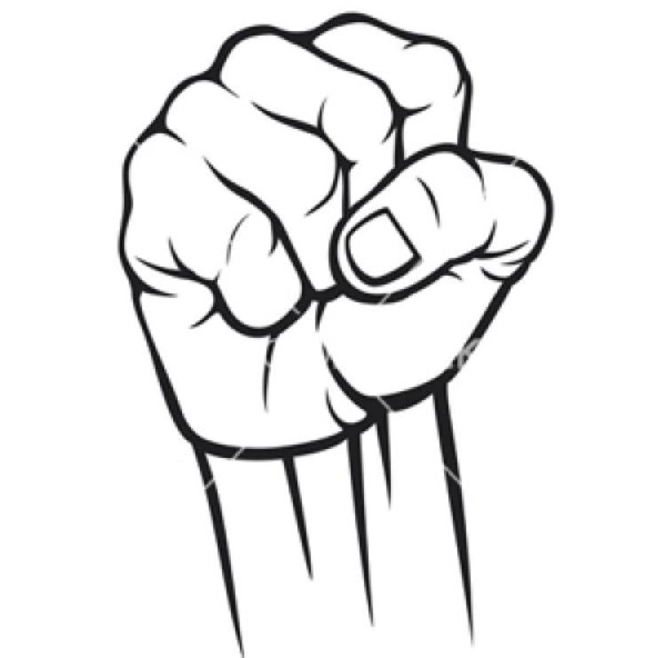 Кулак нарисованный