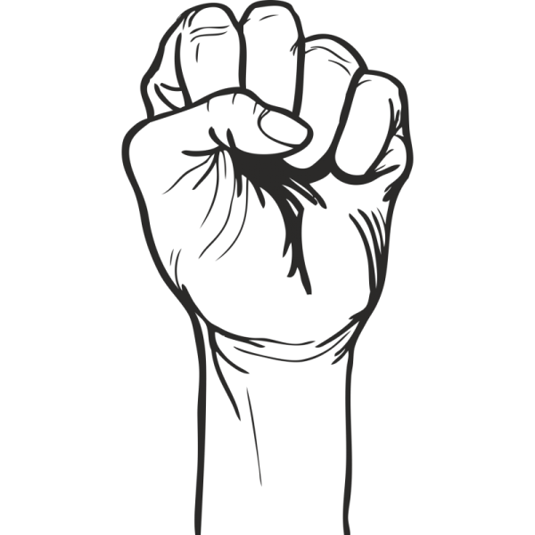 Кулак черно белый