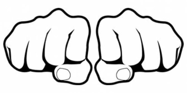 Кулак нарисованный