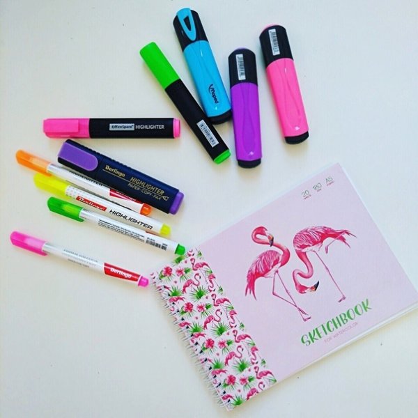 Красивые рисунки текстовыделителями