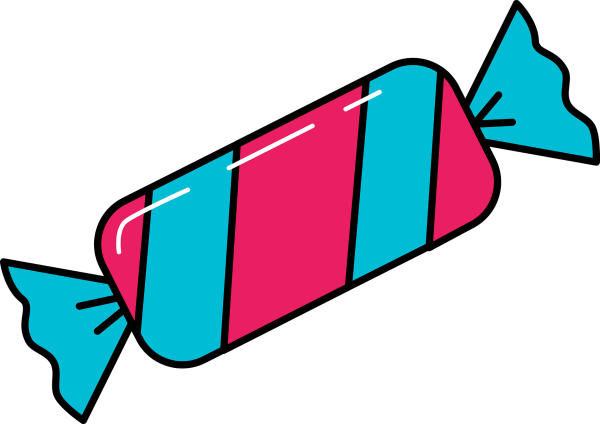 Конфеты на прозрачном фоне