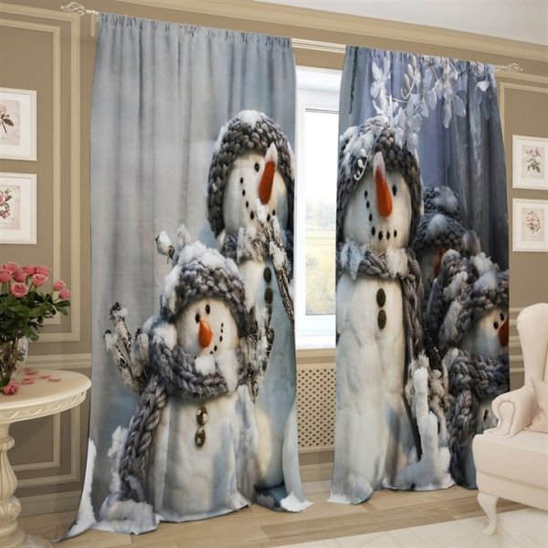 Шторы 3д новогодние на валберис