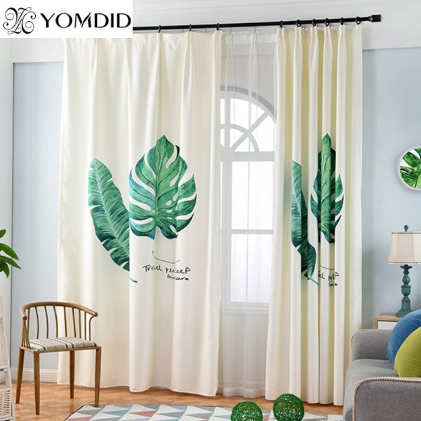 Шторы в тропическом стиле