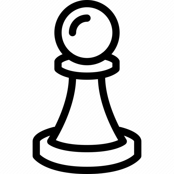 Шахматная фигура пешка контур