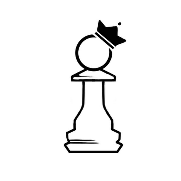 Шахматная фигура ферзь контур