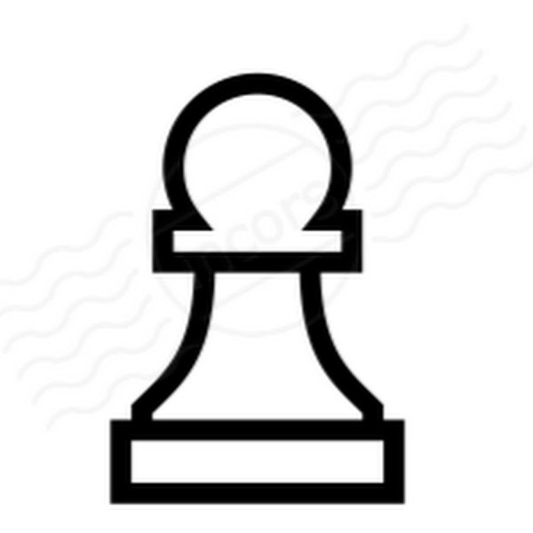 Шахматная фигура пешка контур