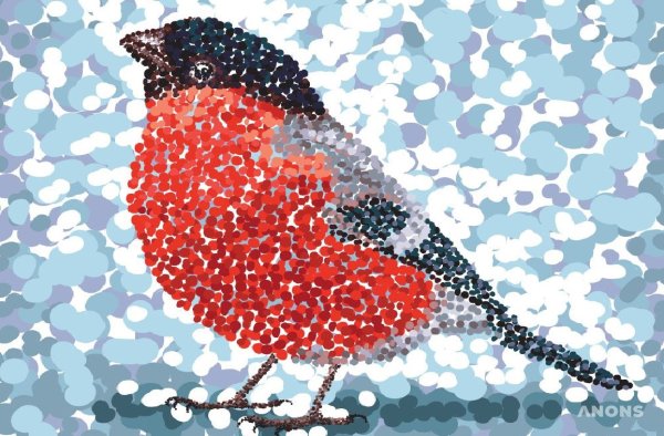 Пуантилизм ватными палочками