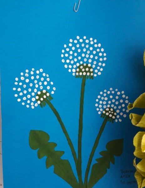 Рисование ватнымм палрч