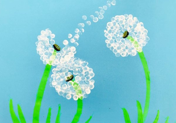 Рисование вязаными палочками