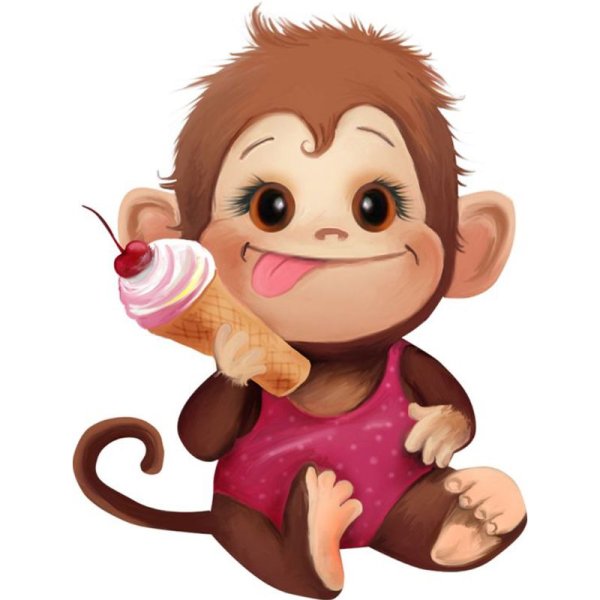 Обезьяна мультяшная