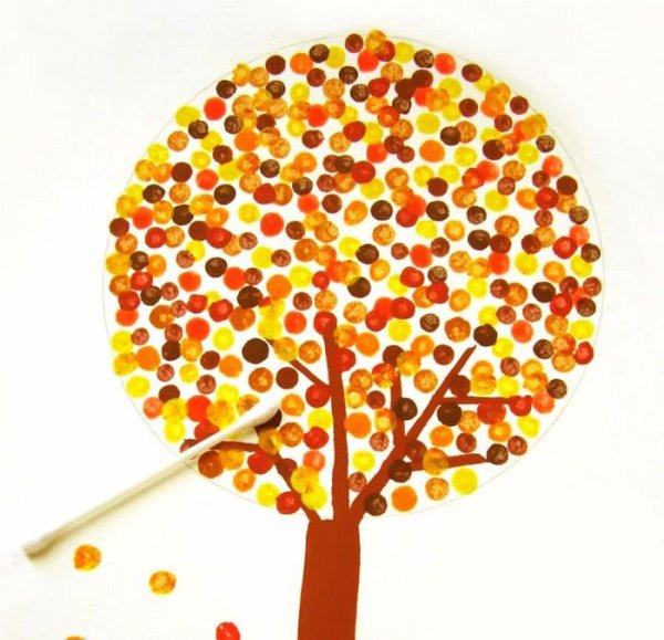 Рисование ватными палочками