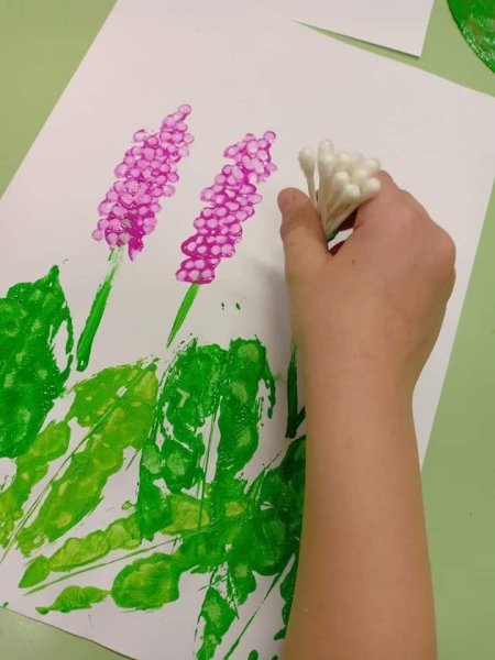 Рисование ватными Пало