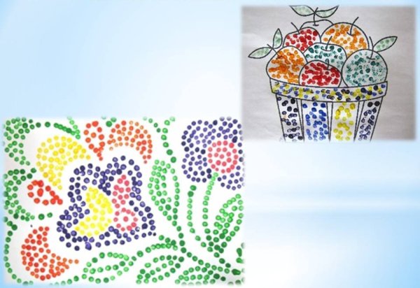 Рисование ватными палочками