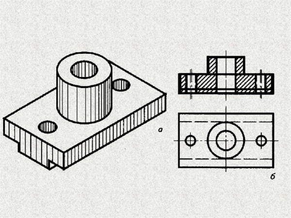 Простой разрез детали