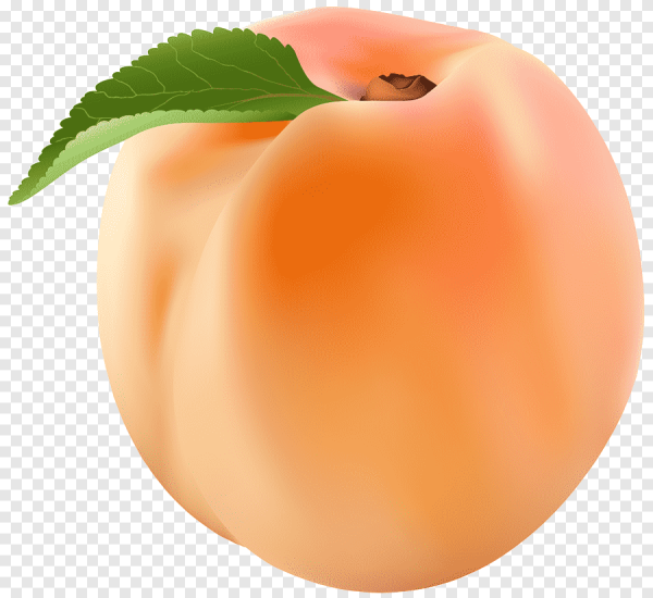 Персик на белом фоне