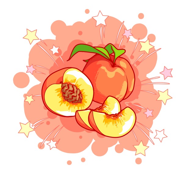 Персик мультяшный