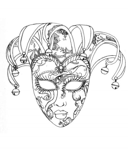 Эскиз маски карнавальной