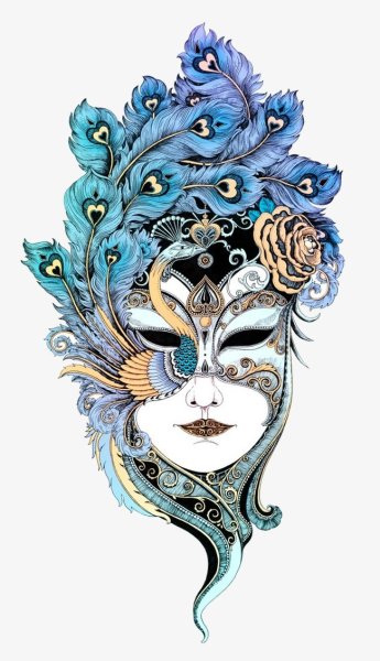 Венецианская маска эскиз