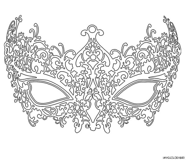 Раскраска маска для девочек