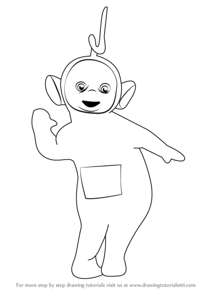 Телепузик черно белый