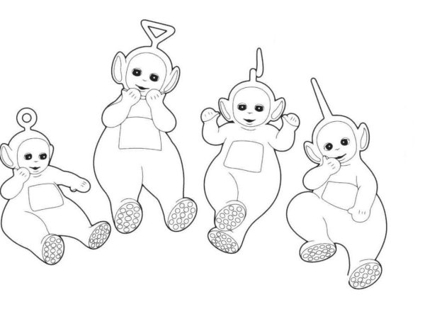 Телепузик раскраска