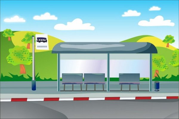 Автобусная остановка для детей