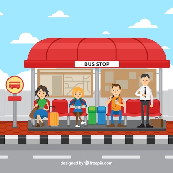 Автобусная остановка для детей