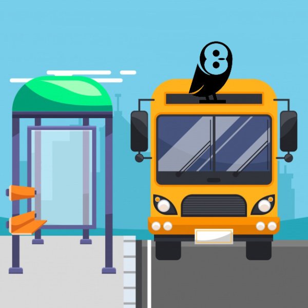 Автобусная остановка для детей