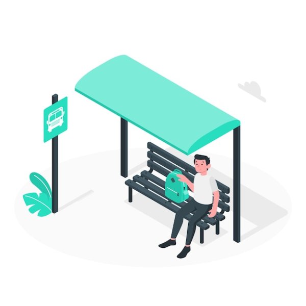 Автобусная остановка для детей