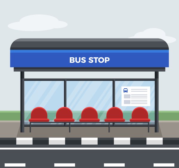 Автобусная остановка для детей