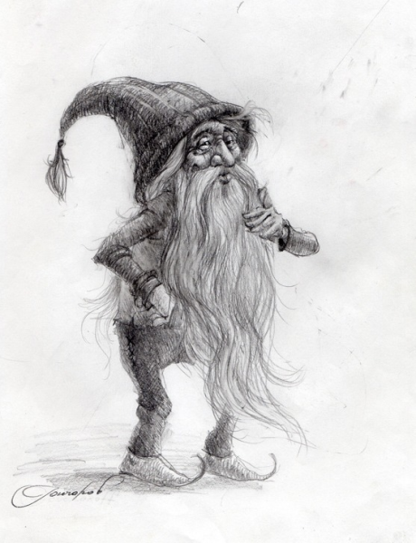 Разукрашка Домовенок Кузька