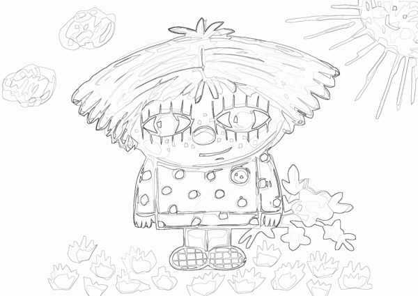 Рисуем домовенка