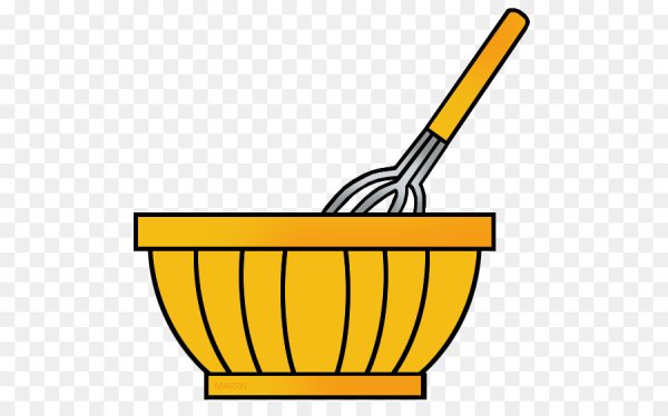 Миска с венчиком на прозрачном фоне