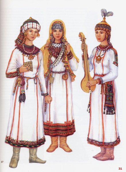 Одежда народов Поволжья в 17 веке чуваши