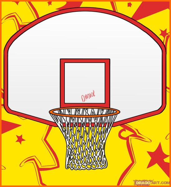 Баскетбольное кольцо нарисовать