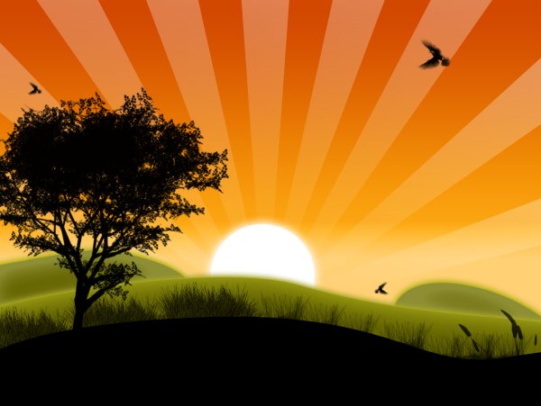 Закат для детей