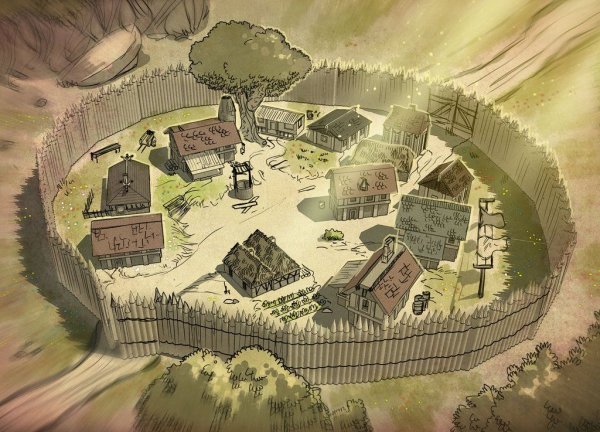 Деревня ДНД арт