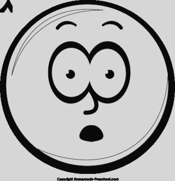 Рожица черно белая