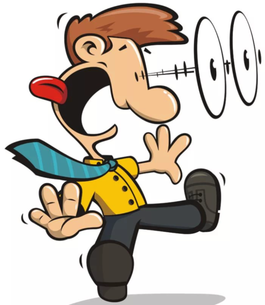 Удивленный мультяшный