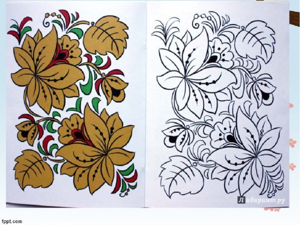 Роспись по дереву трафареты